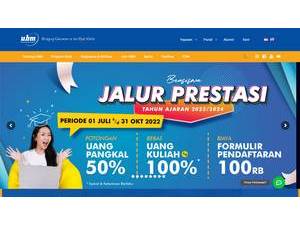 Universitas Bunda Mulia's official website homepage screenshot