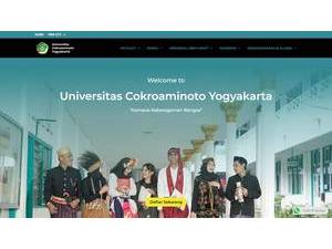Universitas Cokroaminoto Yogyakarta's official website homepage screenshot