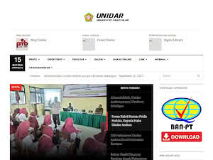 Universitas Darussalam Ambon's official website homepage screenshot
