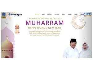 Universitas Dayanu Ikhsanuddin's official website homepage screenshot