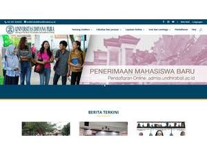 Universitas Dhyana Pura's official website homepage screenshot