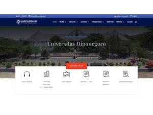 Universitas Diponegoro's official website homepage screenshot