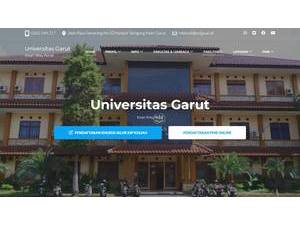 Universitas Garut's official website homepage screenshot