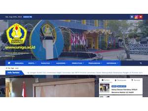 Universitas Gorontalo's official website homepage screenshot