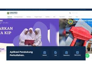 Universitas Gresik's official website homepage screenshot