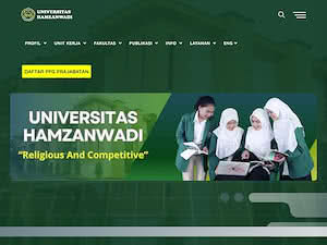 Universitas Hamzanwadi's official website homepage screenshot