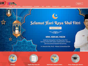 Universitas Indo Global Mandiri's official website homepage screenshot