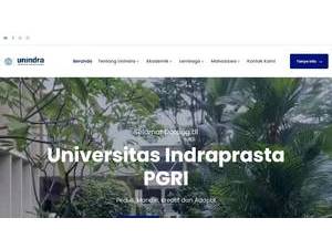 Universitas Indraprasta PGRI's official website homepage screenshot