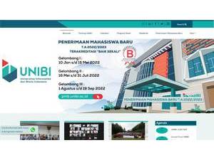 Universitas Informatika Dan Bisnis Indonesia's official website homepage screenshot