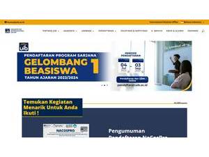 Universitas Internasional Batam's official website homepage screenshot
