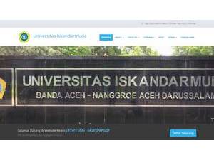 Universitas Iskandarmuda's official website homepage screenshot