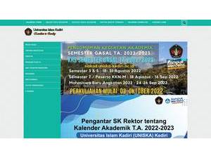 Universitas Islam Kadiri's official website homepage screenshot