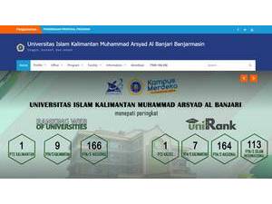 Universitas Islam Kalimantan Muhammad Arsyad Al Banjari's official website homepage screenshot