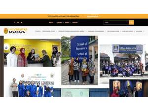 Universitas Jayabaya's official website homepage screenshot