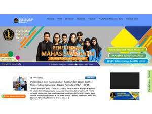Universitas Kahuripan Kediri's official website homepage screenshot