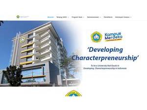 Universitas Katolik Darma Cendika's official website homepage screenshot