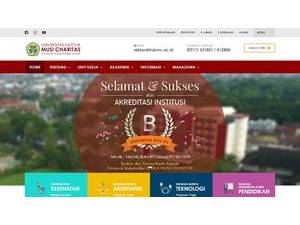 Universitas Katolik Musi Charitas's official website homepage screenshot