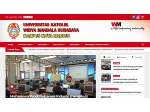 Universitas Katolik Widya Mandala Madiun's official website homepage screenshot