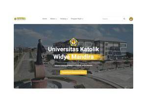 Universitas Katolik Widya Mandira's official website homepage screenshot