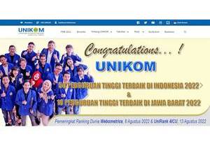 Universitas Komputer Indonesia's official website homepage screenshot