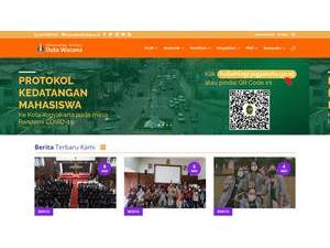 Universitas Kristen Duta Wacana's official website homepage screenshot