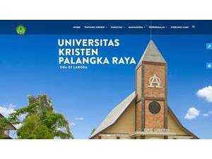 Universitas Kristen Palangka Raya's official website homepage screenshot