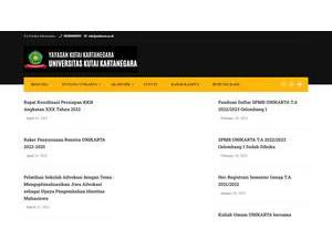 Universitas Kutai Kartanegara's official website homepage screenshot