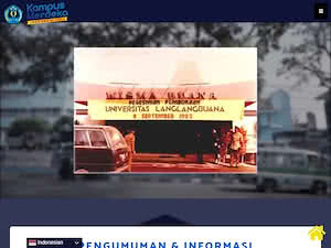 Universitas Langlangbuana's official website homepage screenshot