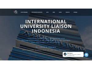 Universitas Lintas Internasional Indonesia's official website homepage screenshot