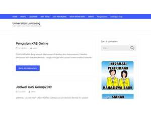 Universitas Lumajang's official website homepage screenshot