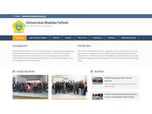 Universitas Madako Toli-toli's official website homepage screenshot