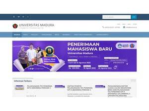 Universitas Madura's official website homepage screenshot