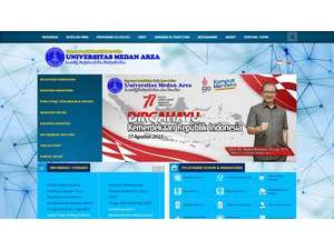 Universitas Medan Area's official website homepage screenshot