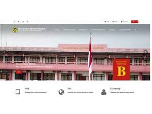 Universitas Merdeka Madiun's official website homepage screenshot