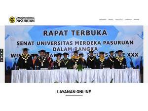 Universitas Merdeka Pasuruan's official website homepage screenshot