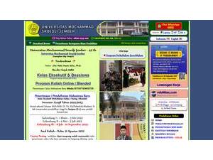 Universitas Mochammad Sroedji Jember's official website homepage screenshot