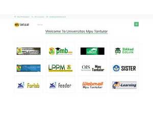 Universitas Mpu Tantular's official website homepage screenshot