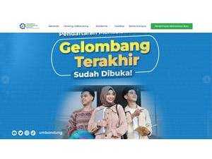 Universitas Muhammadiyah Bandung's official website homepage screenshot