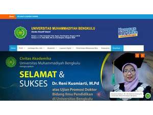 Universitas Muhammadiyah Bengkulu's official website homepage screenshot