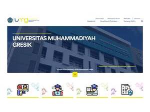 Universitas Muhammadiyah Gresik's official website homepage screenshot