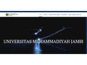 Universitas Muhammadiyah Jambi's official website homepage screenshot