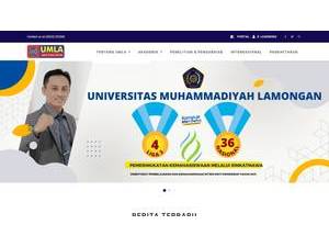Universitas Muhammadiyah Lamongan's official website homepage screenshot