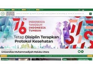 Universitas Muhammadiyah Maluku Utara's official website homepage screenshot