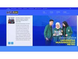 Universitas Muhammadiyah Metro's official website homepage screenshot