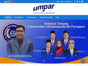 Universitas Muhammadiyah Parepare's official website homepage screenshot