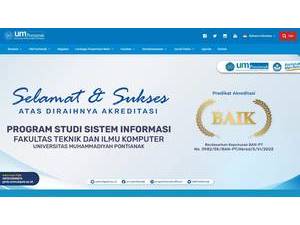 Universitas Muhammadiyah Pontianak's official website homepage screenshot
