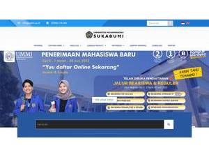 Universitas Muhammadiyah Sukabumi's official website homepage screenshot