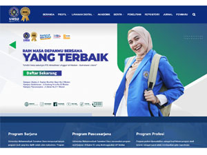 Universitas Muhammadiyah Sumatera Utara's official website homepage screenshot