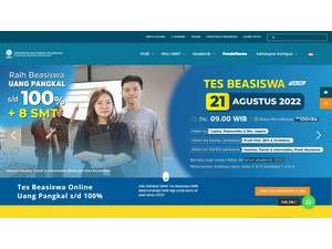 Universitas Multimedia Nusantara's official website homepage screenshot