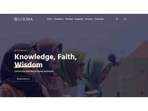 Universitas Nahdlatul Ulama Indonesia's official website homepage screenshot
